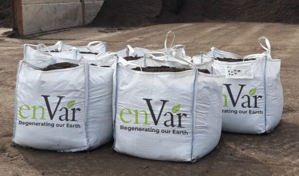 Bulk bags of soil improver
