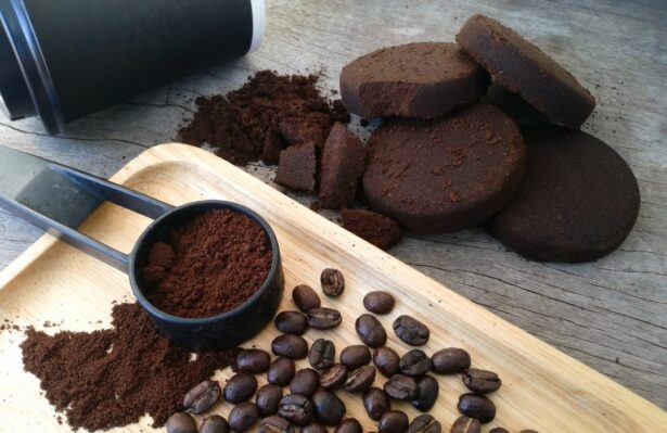 waste coffee grounds